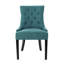 2 chaises de salle à manger - Style contemporain, surpiqûres en losange, accoudoirs inclinés, revêtement, pieds en bois, bleu sarcelle. 2 chaises au design contemporain avec dossier, revêtement en tissu, coloris uni.