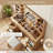 47" Fluted Vanity Desk with Adjustable LED Lights & Charging Station, 7 Drawers Makeup Table with Tempered Glass Top, 8 Open Shelves, Hair Dryer Holder for Bedroom, Natural Oak-1221538715