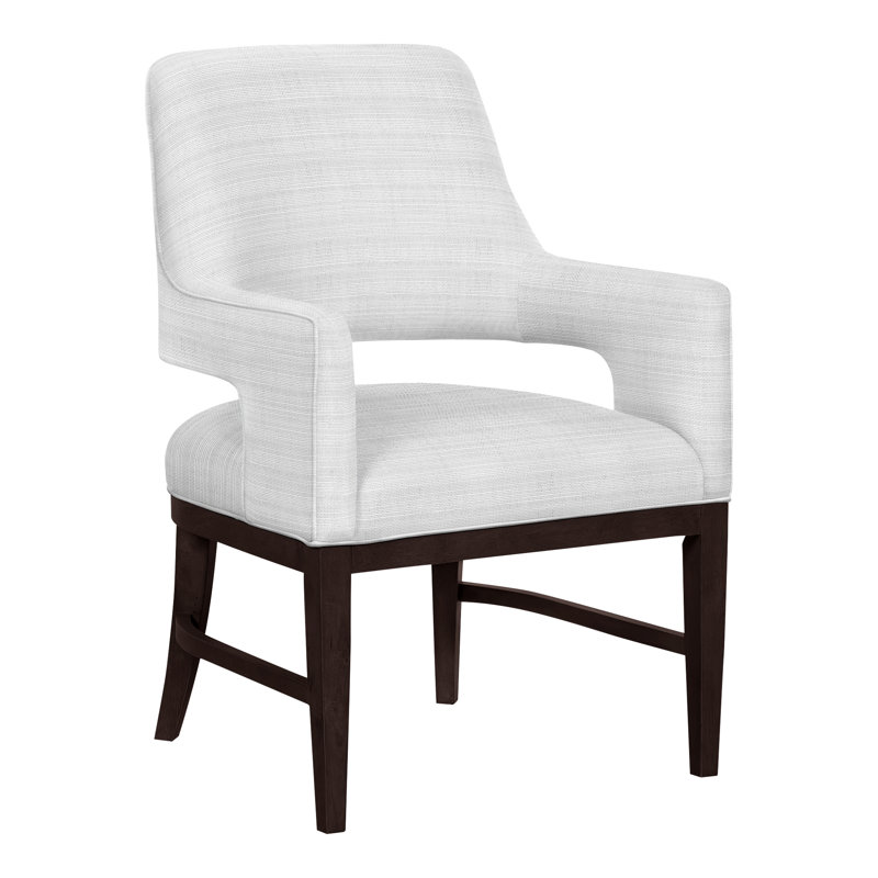 Chaise avec accoudoirs Josie Grande, Perigold Ishi Blanca, Espresso