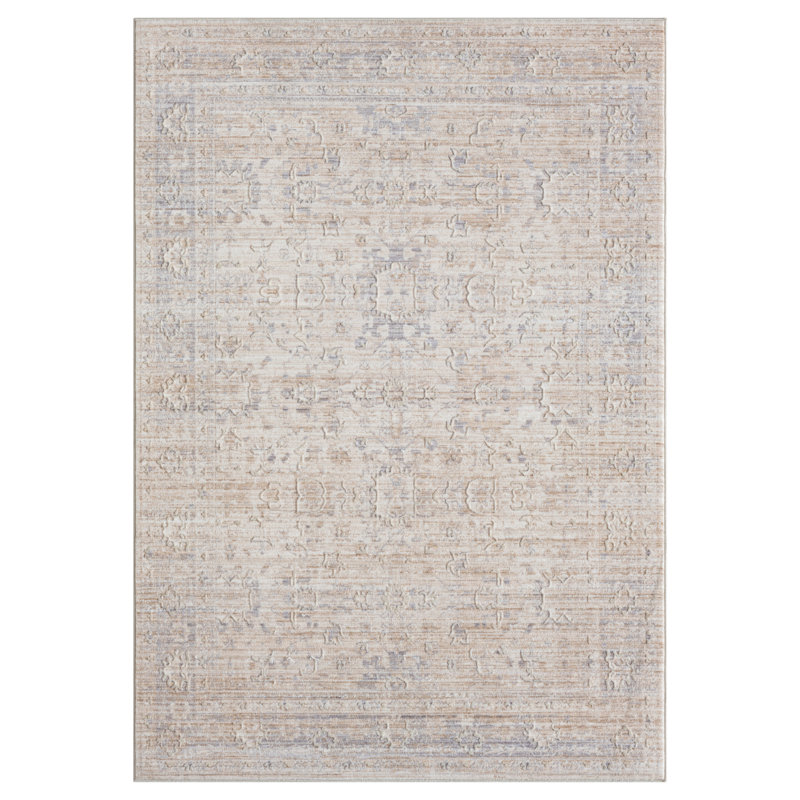 Tapis performance synthétique durable Scottville, Rectangle 5 pi x 7 pi 11 po