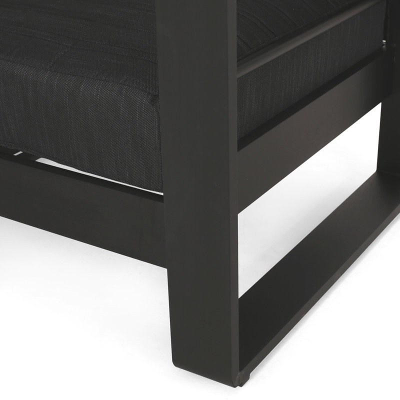 Sparkling Club Chair - Aluminum Structure, Water- Upholstery, Slat Brilliance Metal & Wood Frame, Water-, Classic Slat, 26.78"D
