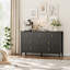 Commode cannelée pour chambre à coucher, commode en bois à 7 tiroirs de 54 po de largeur, commode moderne-132870424