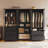 20" D Armoire Wardrobe Closet With Fluted Glass And Drawers, 71" H Clothing Storage Cabinet With Hanging Rod And Soft-Close Doors-123843217