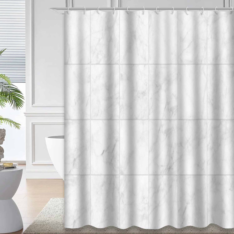 Rideau de douche Marble Tiles, L 72 po x l 84 po