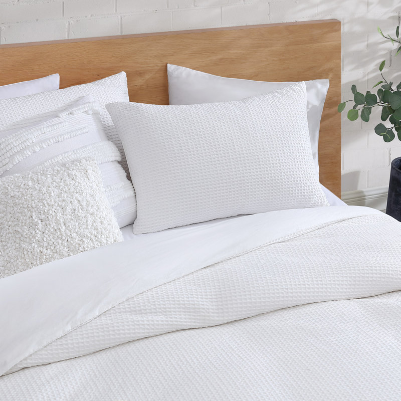 White Full Cotton Comforter Set with Shams