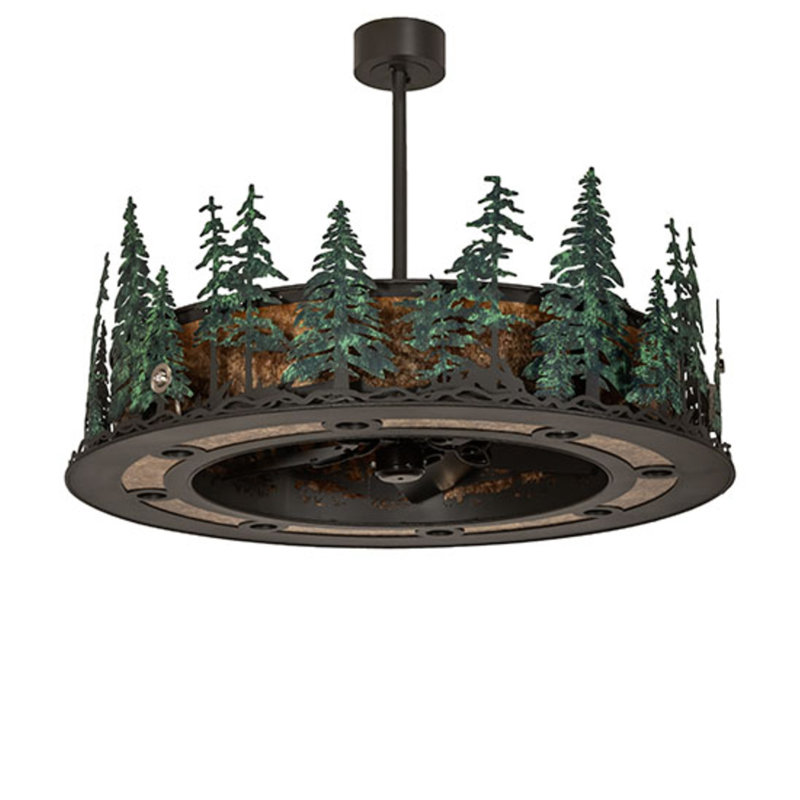 Tall Pines LED Downrod Ceiling Fan