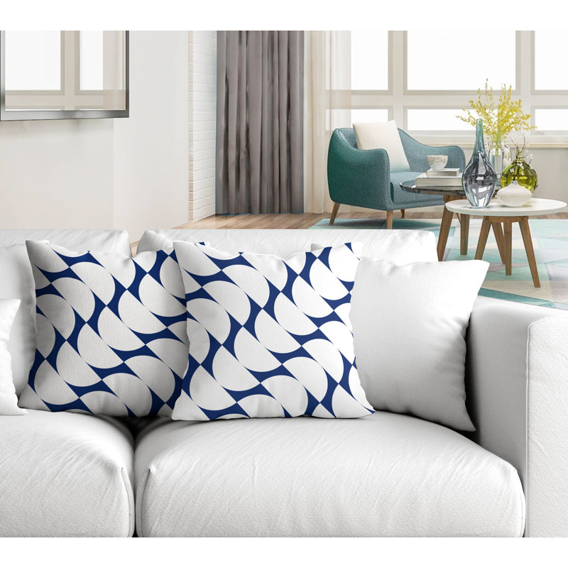 Coussin Piers, L 17 po x H 17 po, Bleu marine