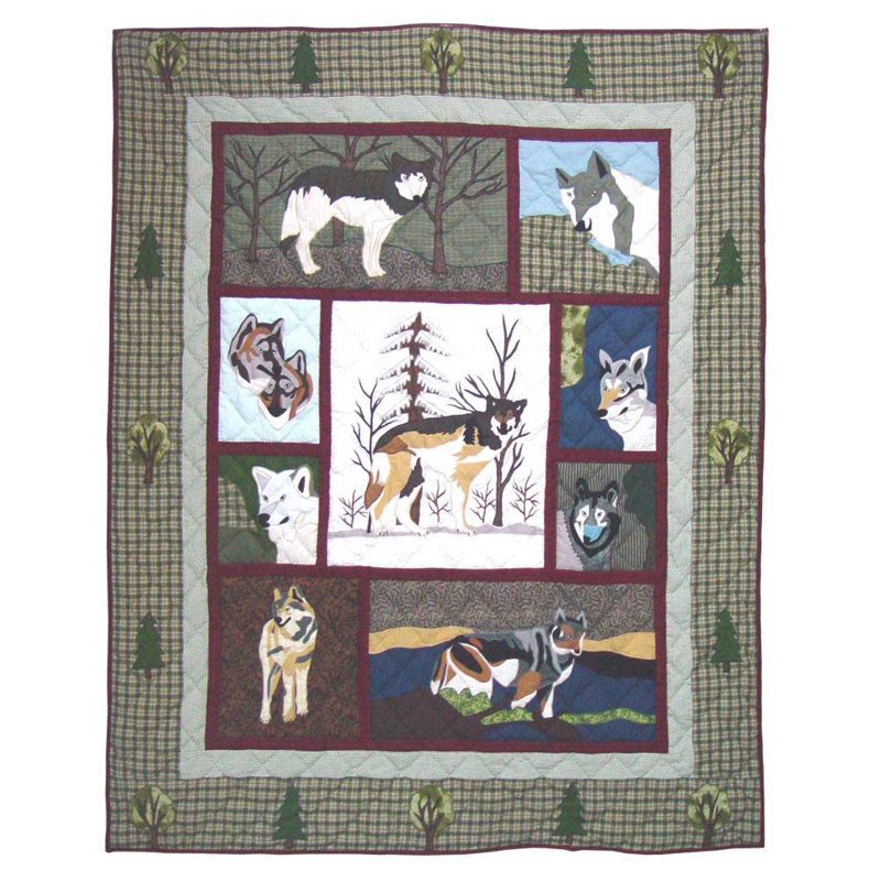 Call Of The Wild Quilted Throw Blanket