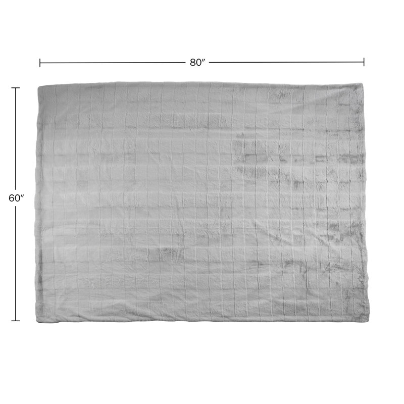 Couverture en fausse fourrure - jeté grand 60 x 80 pouces avec devant en fausse fourrure moelleux et dos en fourrure de vison - Literie pour canapés et lits par Lavish Home