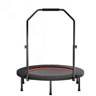 Trampoline de forme physique pliable de 40 pouces avec poignée réglable en forme de N