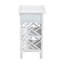 Table de chevet en rotin naturel avec tiroir et tablettes - Table de chevet de style Chippendale
