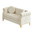 Canapé Chesterfield 60,5 pouces en velours avec deux coussins ronds