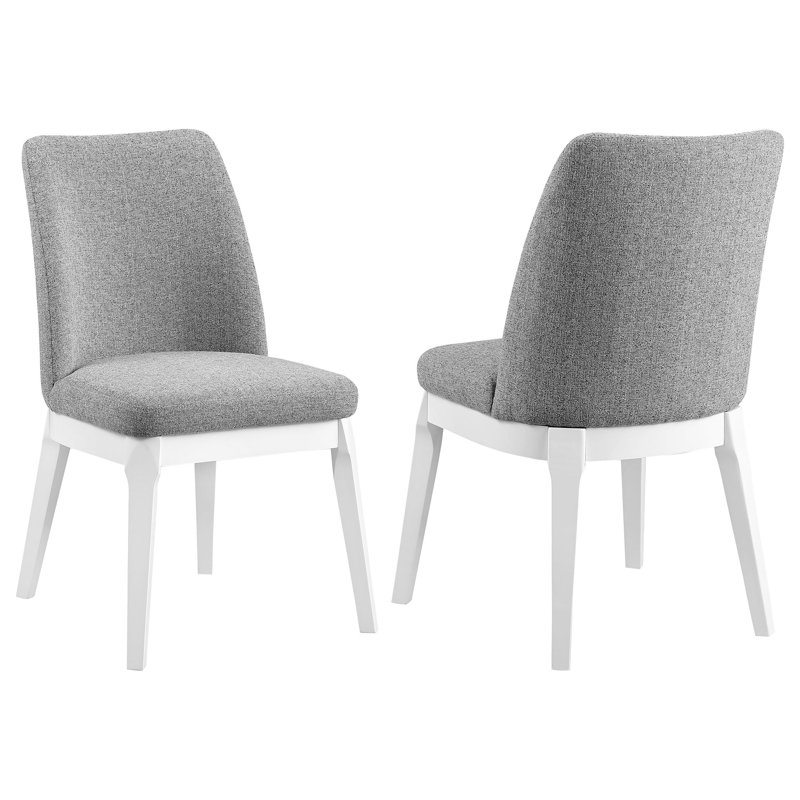 Ensemble de 2 chaises d'appoint Bonilla, Gris clair