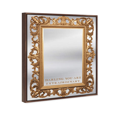 Extraordinary Typography and Quotes Framed Mirror by Oliver Gal