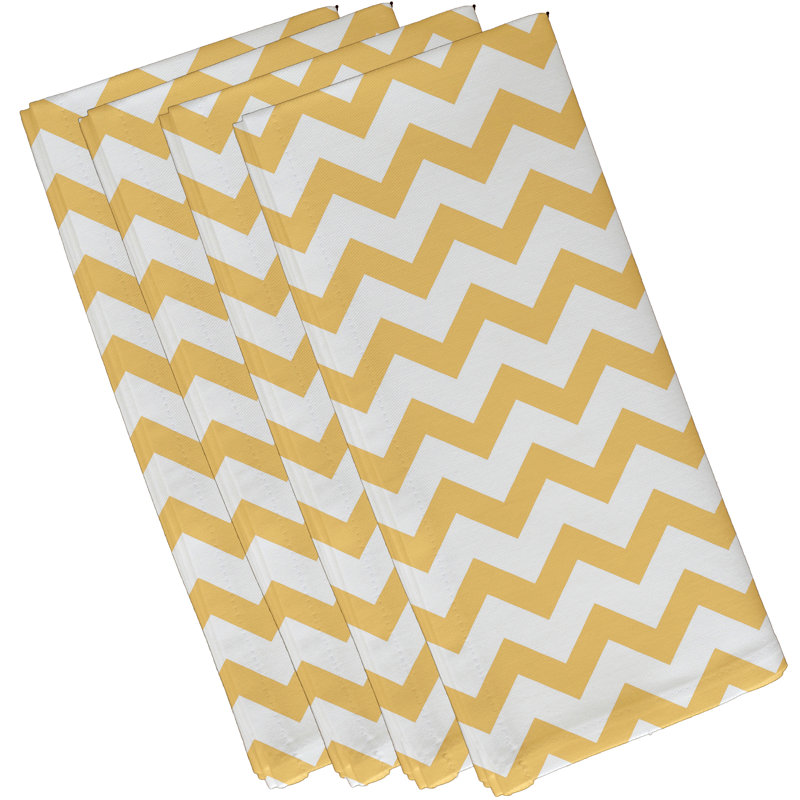 Serviette Aamna, L 18 po x L 18 po, Jaune