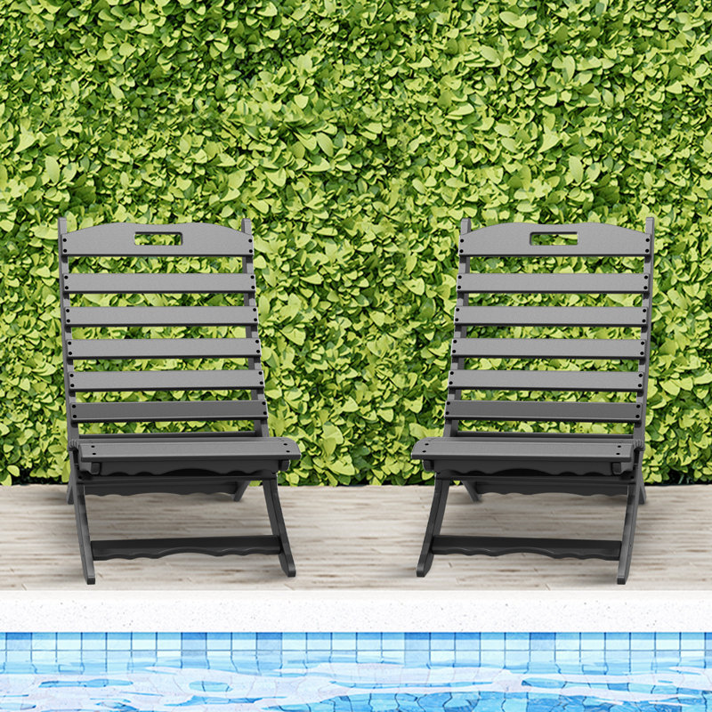 Chaises Adirondack pliantes pour l'extérieur, Gris