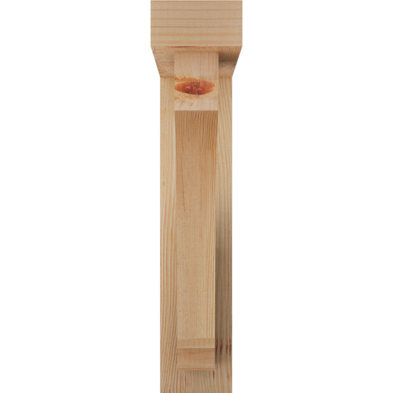Imperial Block Bracket w/ Offset Brace, 20 x 16, 4"W Douglas Fir (Rough Sawn)