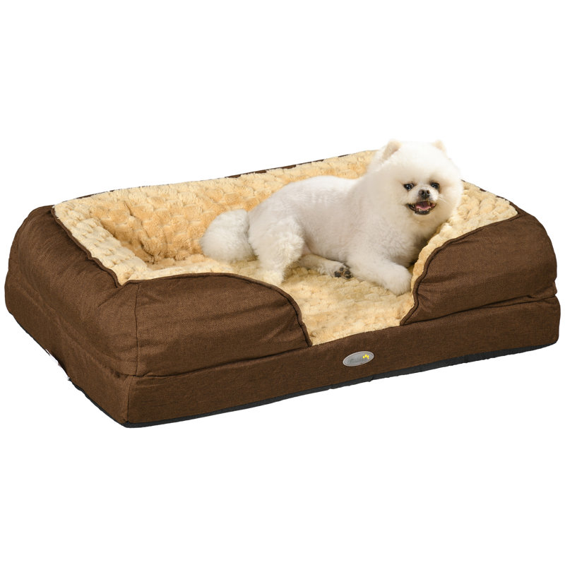 Polyester Pet Bed, 18cm H x 70cm W x 50cm D, Brown