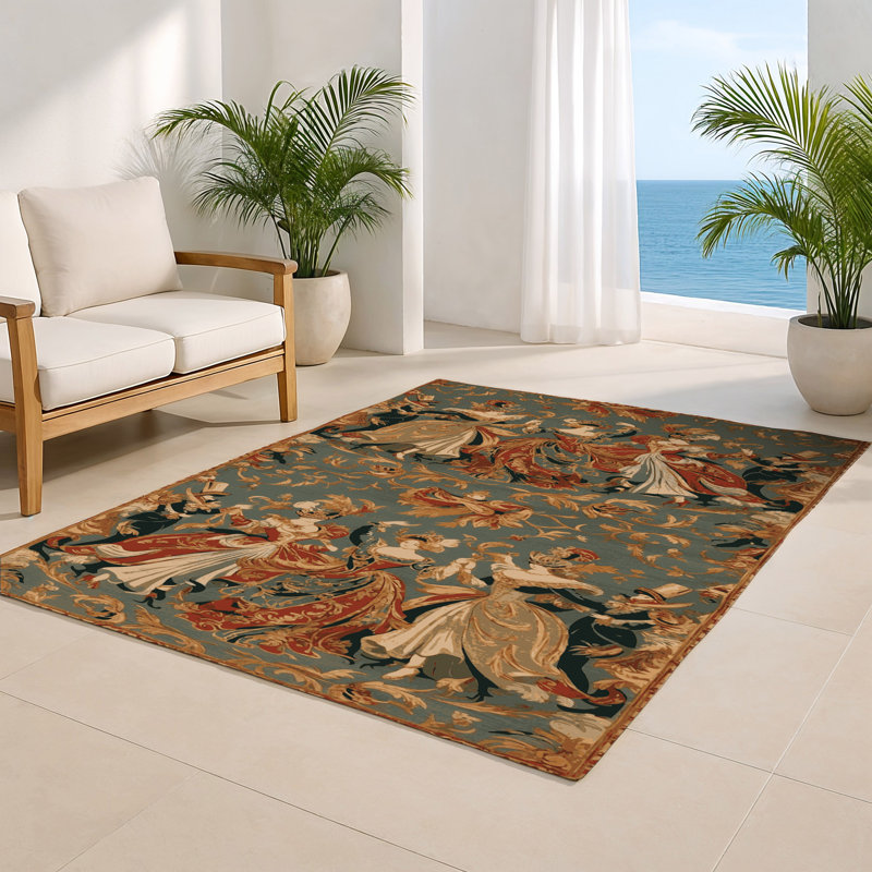 Tapis d'intérieur et d'extérieur brun français, Rectangulaire 2 pi x 3 pi