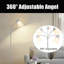Lampe sur pied, lampe de lecture réglable avec abat-jour en plastique blanc-1964066809