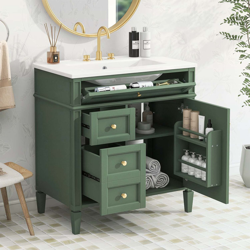 Charming Bathroom Vanity with Abundant Storage and Unrivaled Functionality