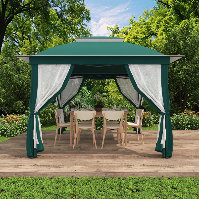 11 Ft. X 11 Ft. Pop Up Portable With Mosquito Netting, Green