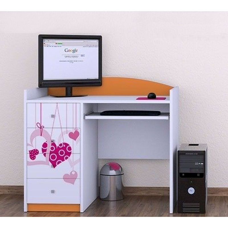 Kermit 100cm Computer Desk, Orange
