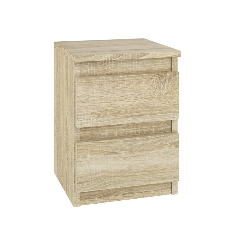 Ramlal 30cm W Manufactured Wood Bedside Table, Brown