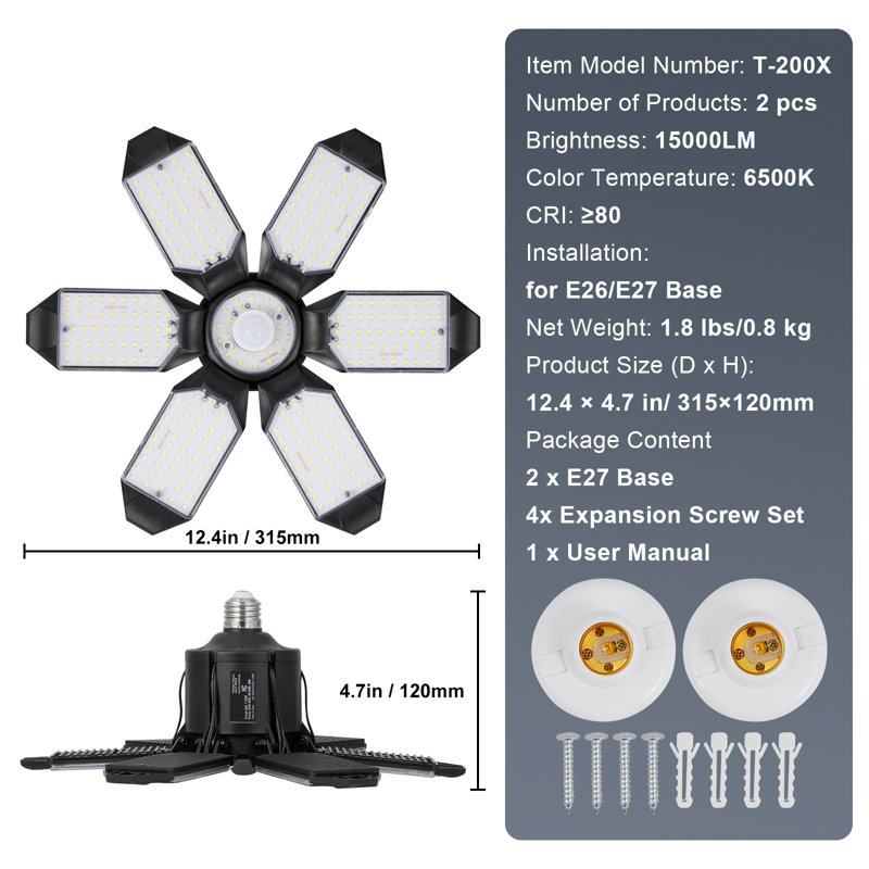 Plafonnier de magasin lumineux à DEL 15000LM