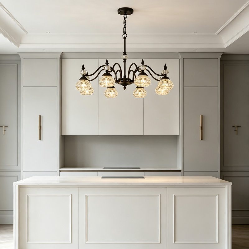 Lustre en cristal de style victorien, 62.2" H x 29.7" W x 29.7" D