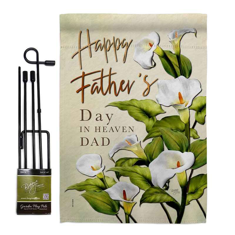 Double Sided 18.5'' H x 13'' W Polyester Father's Day Flag Set