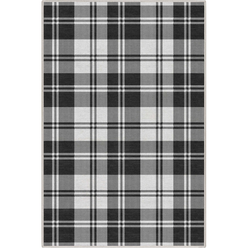 Tapis noir à tissage plat Kehr, Rectangle 3 pi 3 po x 5 pi
