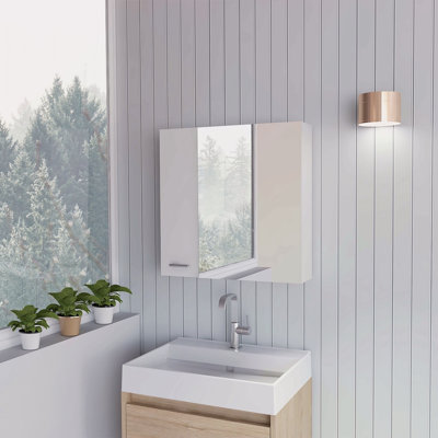 Pharmacie, quatre tablettes internes, porte double