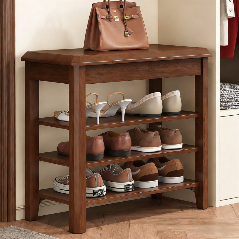 Premium Wooden Shoe Cabinet For Home, 20.5" H x 23.6" W x 11.8" D