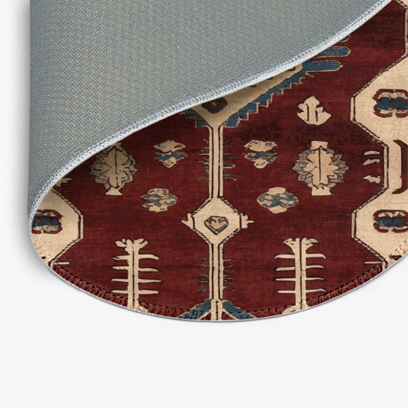 Tapis turc intérieur et extérieur brun, Rond 5 pi