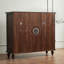 Banc de rangement en bois massif pour chaussures noir