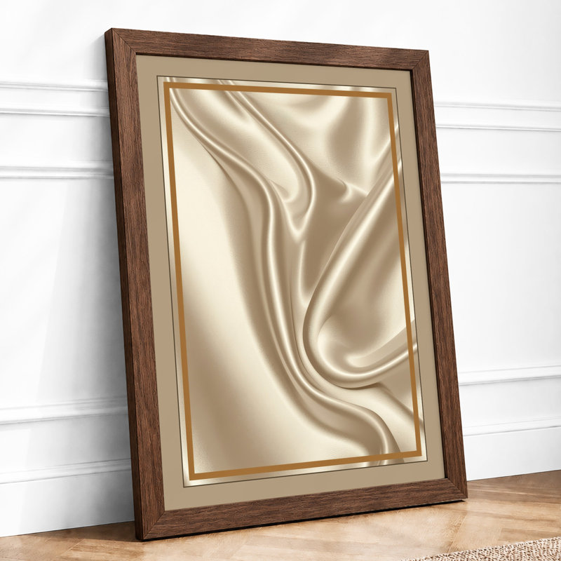 Flowing Silk Minimalist - Print, Walnut, A4 - 29.7 x 21.0 cm