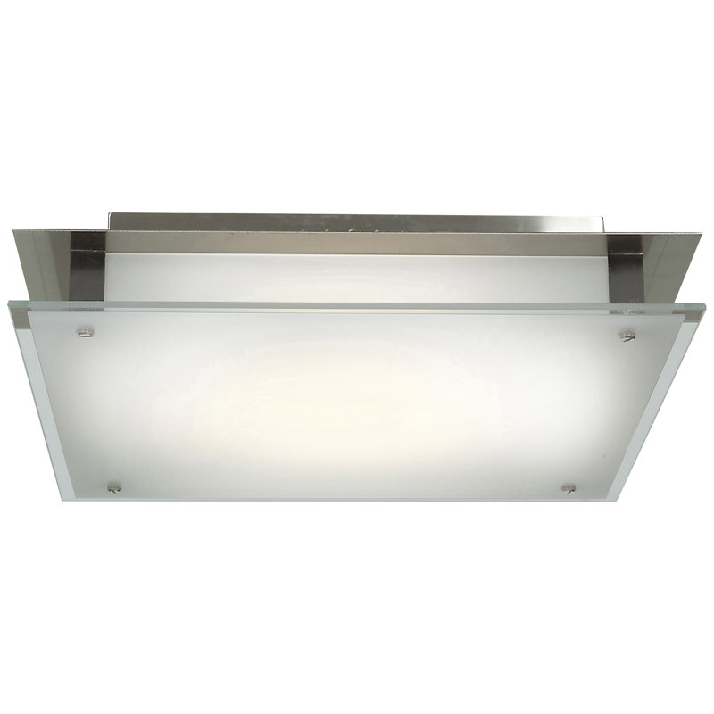Retha Glass Flush Mount, 3" H x 15.75" W x 15.75" D