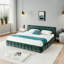 Upholstered Bed With Headboard, Storage Drawers-2042800482