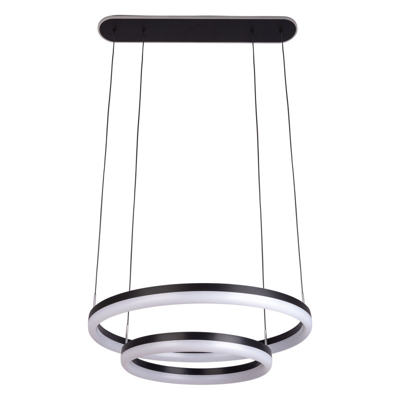 Chihara 3 - Light Matt Black LED Geometric Pendant