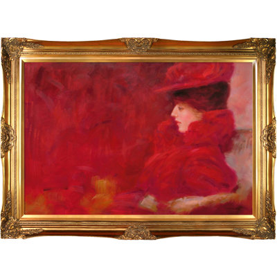 «Lady in an Arm fauteuil» par Gustav Klimt, peinture encadrée