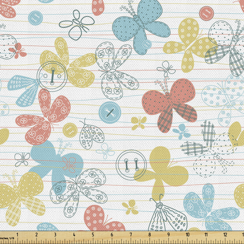 Multicolore, tissu décoratif Ambesonne par The Yard, l 36 po x L 360 po