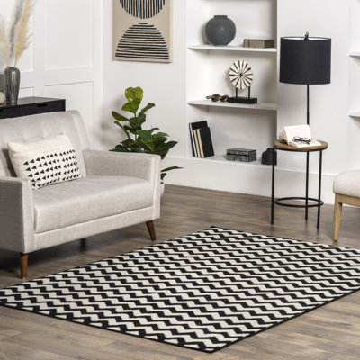 Tapis ivoire / noir Cunningham