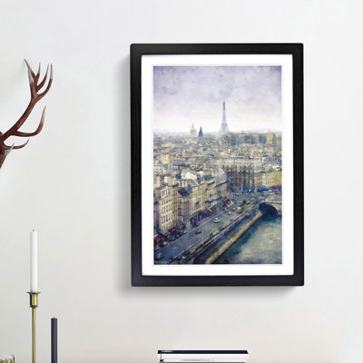View Of The Eiffel Tower In Paris France - Single Picture Frame Painting on MDF