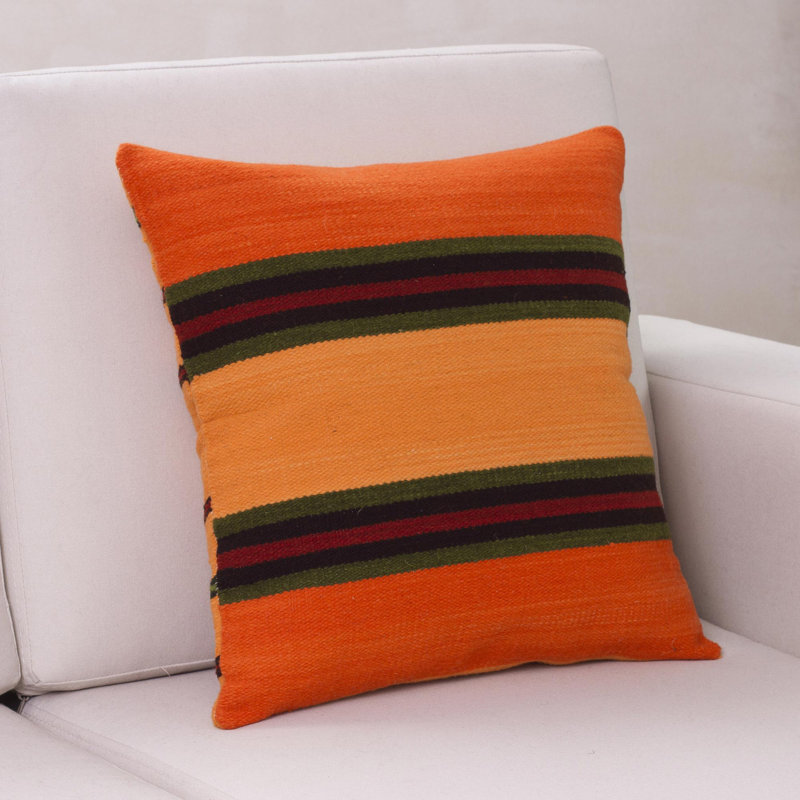 Striped Cotton Blend Pillow Cover