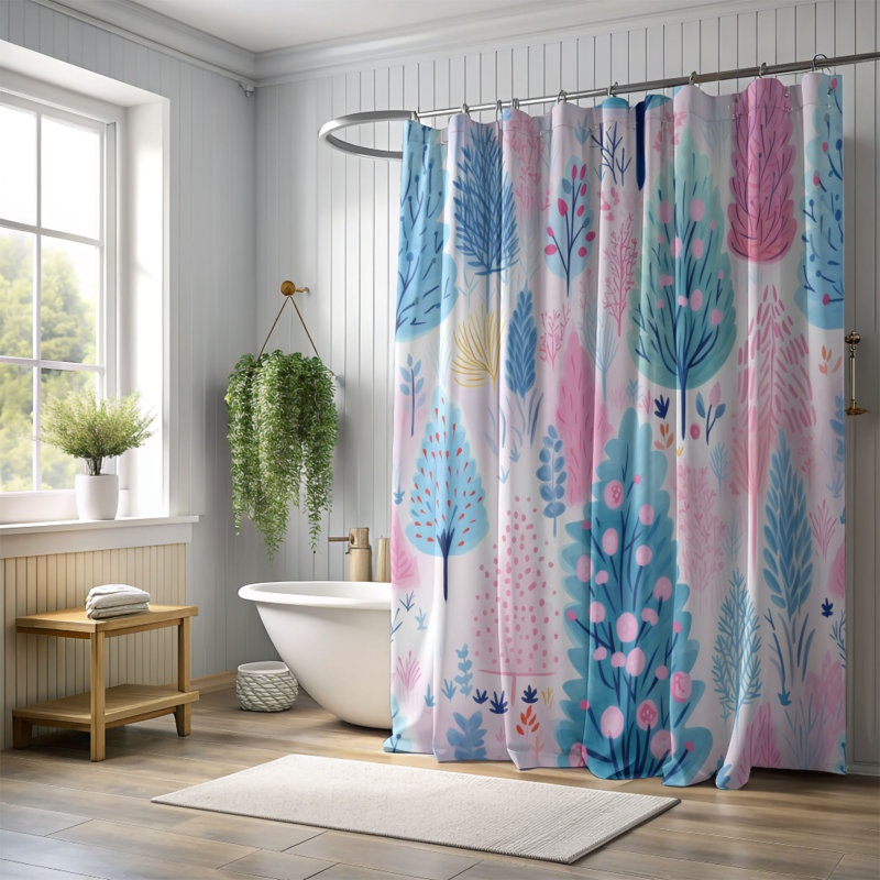 Rideau de douche Blue Glade - Premium, H 74 po x l 71 po