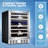 145 Can Beverage Refrigerator And Cooler With Glass Door For Home/Office/Bar-Black