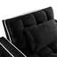 Fauteuil-lit escamotable, en velours noir, avec charge pratique et rangement 31 velours de lit, noir, pour différentes occasions