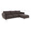 Modern Corner Chaise Sofa Kimo with Silver Metal Legs-69378160-69378159