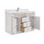 Meuble-lavabo simple 48 po en bois massif avec plateau en marbre d'ingénierie de 1 po-106492213-106492212